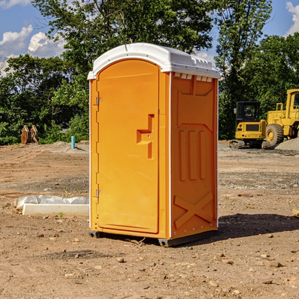 can i customize the exterior of the portable toilets with my event logo or branding in Gibson County